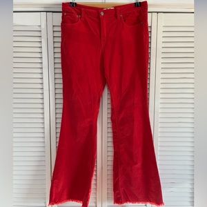 Lightweight corduroy flare jeans